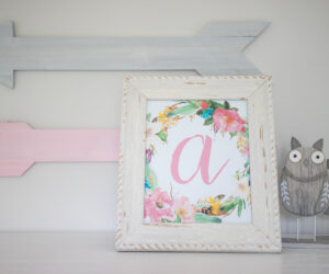 free monogram nursery printable
